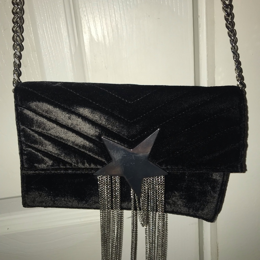 Black and silver crossbody
